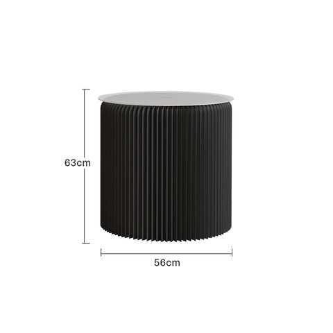 風琴圓桌 │ 風琴牛皮紙折疊家具 | ihpaper（一套兩件） - Design Chicken創意購物平台