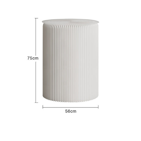 風琴圓桌 │ 風琴牛皮紙折疊家具 | ihpaper（一套兩件） - Design Chicken創意購物平台