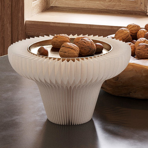 風琴高腳托盤展台 │ 風琴牛皮紙折疊家具 | ihpaper（一套兩件） - Design Chicken