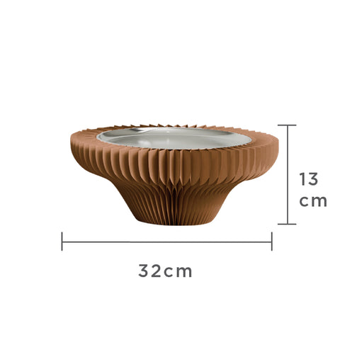 風琴高腳托盤展台 │ 風琴牛皮紙折疊家具 | ihpaper（一套兩件） - Design Chicken