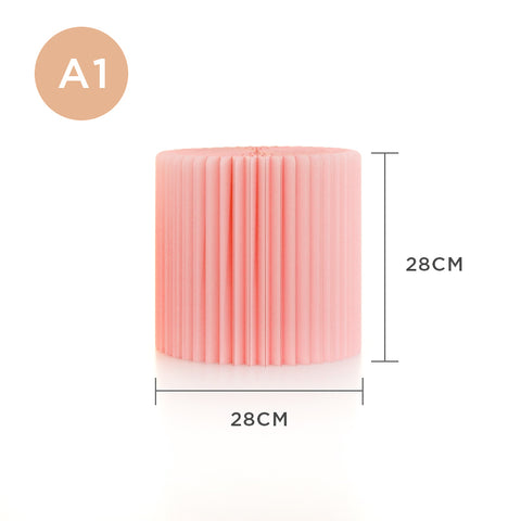 【即將推出】台面圓柱微展台 │ 風琴牛皮紙折疊家具 | ihpaper - Design Chicken